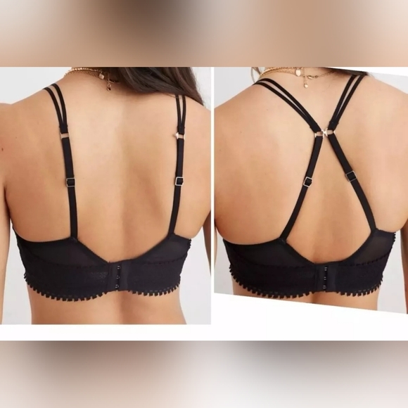 💫AERIE REAL POWER WIRELESS PUSH UP JOY LACE BRA SIZE 34D - Picture 2 of 7